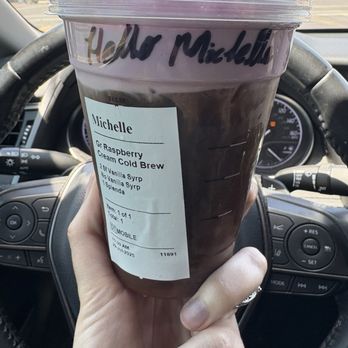 Starbucks - Raspberry Cream Cold Brew - Coffee & Tea Near Me - Mesa, Arizona Starbucks - Raspberry Cream Cold Brew - Coffee & Tea Near Me - Mesa, Arizona