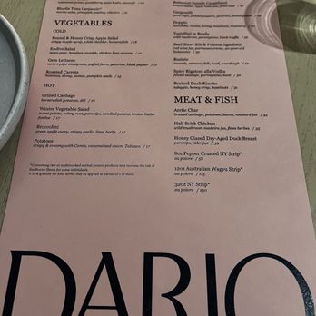 Dario - Menu - Italian Near Me - Minneapolis, Minnesota