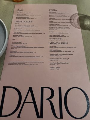Menu photo 4 Dario Minneapolis, MN