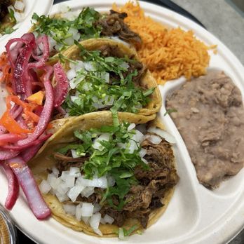 Dos Hermanos Express - Barbacoa taco combo plate - Mexican Near Me - Ann Arbor, Michigan