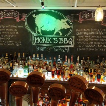 Monk's BBQ - They only list their beers on this blackboard - Barbeque Near Me - Purcellville, Virginia Monk's BBQ - They only list their beers on this blackboard - Barbeque Near Me - Purcellville, Virginia