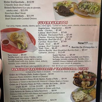 Mega Mercado - Menu - 1/15/24 - Mexican Near Me - Lakeland, Florida