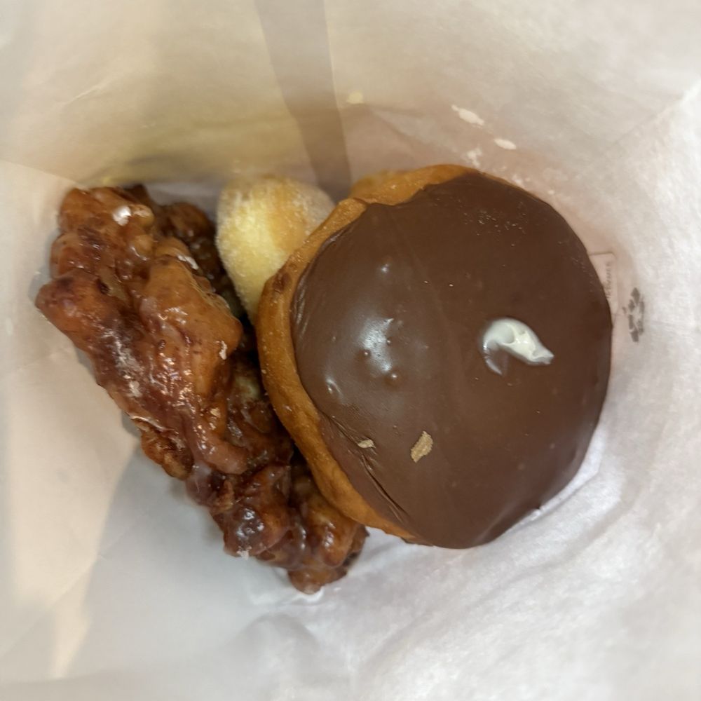 Boston Cream, Apple Fritter, Sugar Donut Boston Cream, Apple Fritter, Sugar Donut