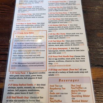 Thai Cuisine - Menu - Thai Near Me - Austin, Texas
