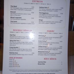 The current menu. They're in the process of adding a half dozen items The current menu. They're in the process of adding a half dozen items