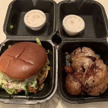 Jose Joes - Grilled Marinated Chicken Sandwich and Fried Smashed Potatoes. - Burgers Near Me - Rochester, New York Jose Joes - Grilled Marinated Chicken Sandwich and Fried Smashed Potatoes. - Burgers Near Me - Rochester, New York