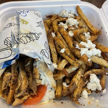 Greco Fresh Grille - Chicken pita with Opa fries - Greek Near Me - Cornelius, North Carolina