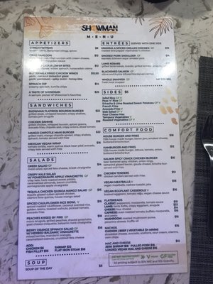 Menu photo 1 Showman E-Bistro The Restaurant Greenville, FL Menu photo 1 Showman E-Bistro The Restaurant Greenville, FL