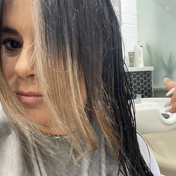 Theory Studio For Hair - This was the original color but I asked her to tone it and that upset her. - Hair Salons Near Me - San Dimas, California Theory Studio For Hair - This was the original color but I asked her to tone it and that upset her. - Hair Salons Near Me - San Dimas, California