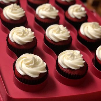 Bakeshop Factory - red velvet cupcakes with white frosting - Custom Cakes Near Me Bakeshop Factory - red velvet cupcakes with white frosting - Custom Cakes Near Me