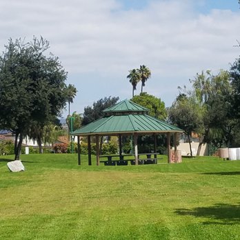 Grove Park - 2 picnic tables under the gazebo. - Parks Near Me - Escondido, California