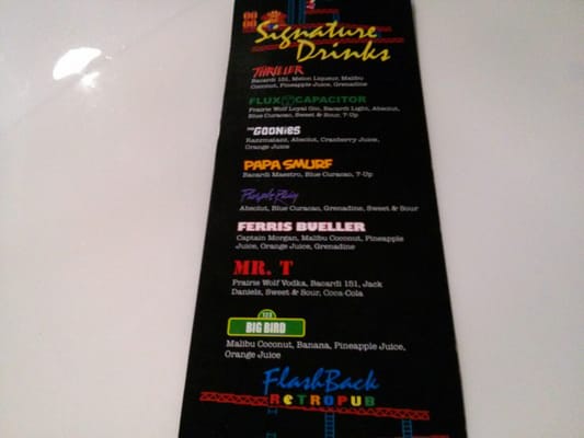 Menu photo 8 FlashBack RetroPub Oklahoma City, OK