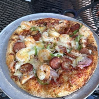 Savage Pizza - Cajun pizza (small) but really huge! - Pizza Near Me - Atlanta, Georgia