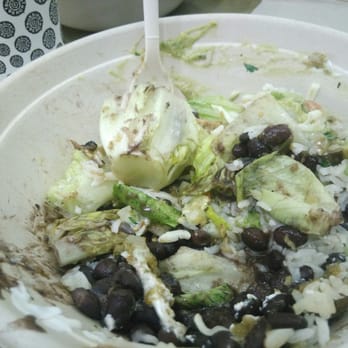 Burrito Beach - Lettuce stump left in my boel for me to eat. I thought yhese should be thrown away? Or given to the rabbits... - Mexican Near Me - Chicago, Illinois