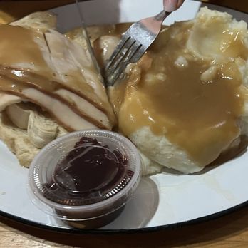 Rongbranch Cafe - Open faced turkey and gravy, mashed potatoes and cranberry sauce - American Near Me - Julian, California Rongbranch Cafe - Open faced turkey and gravy, mashed potatoes and cranberry sauce - American Near Me - Julian, California
