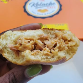 The Kolache Cafe - Inside the Chicken and Cheese Kolache - Breakfast & Brunch Near Me - Mesa, Arizona