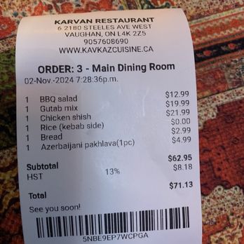 Kavkaz Cuisine & Restaurant  - Pop-Up Restaurants Near Me - Vaughan, Ontario
