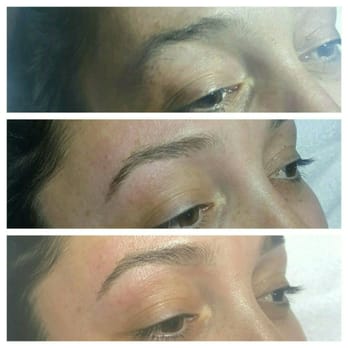 Mirror Mirror Esthetics - Brow Client:
-Before Shaping (top)
-After Shaping (middle)
-Finished with Arch Addicts brow pencil (bottom) - Skin Care Near Me - Lodi, California Mirror Mirror Esthetics - Brow Client:
-Before Shaping (top)
-After Shaping (middle)
-Finished with Arch Addicts brow pencil (bottom) - Skin Care Near Me - Lodi, California