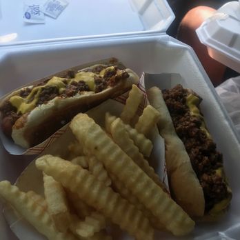Andrew's Atomic Dogs - Atomic Dog and crinkle fries! - Hot Dogs Near Me - Spartanburg, South Carolina