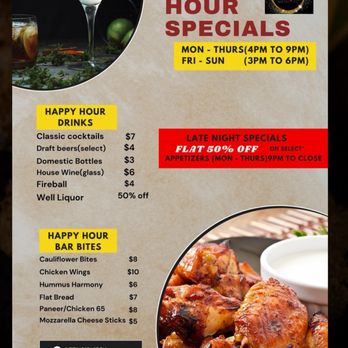 All Go Rhythms Bar & Restaurant - Happy hour menu - Indian Near Me - Sterling, Virginia