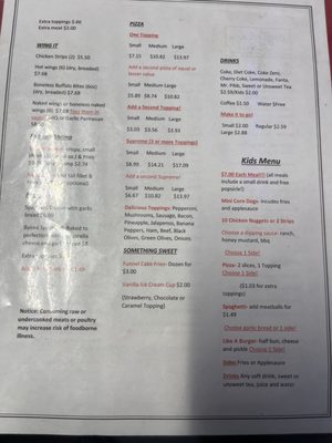 Menu photo 2 Angilo's Pizza Cynthiana, KY Menu photo 2 Angilo's Pizza Cynthiana, KY