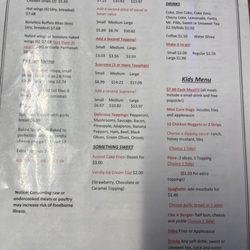 Angilo's Pizza - Menu