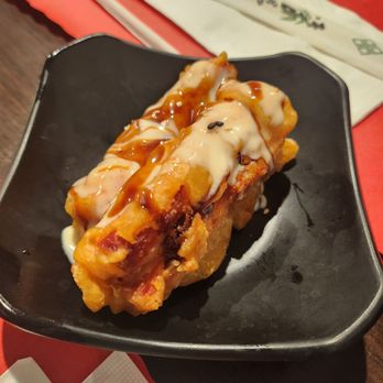 Wild Ginger - Complimentary tempura crab stick - I think that's was that was. It was delicious! - Asian Fusion Near Me - Jacksonville Beach, Florida