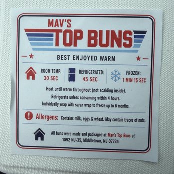 Mav's Top Buns - To-go box ... my OG bun is inside ! - Bakeries Near Me - Middletown Township, New Jersey
