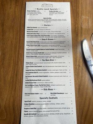 Menu photo 7 Bridges Restaurant & Bar Danville, CA