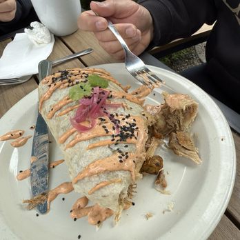 Bayside Farmstead Café - Breakfast burrito substitute with pulled pork - Coffee & Tea Near Me - Bayside, California
