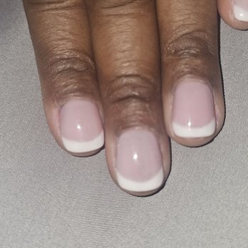 QQ Nails & Spa - Dip powder french with pink base. - Nail Salons Near Me - Astoria, New York QQ Nails & Spa - Dip powder french with pink base. - Nail Salons Near Me - Astoria, New York