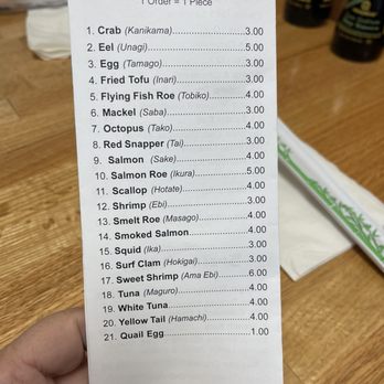 Happy Sushi - Sushi page - singles  I had an eel which was big and well worth it! - Sushi Bars Near Me - Springfield, Illinois