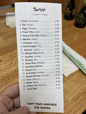 Menu photo 1 Happy Sushi Springfield, IL