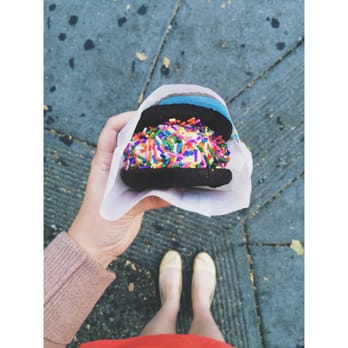 CREAM - Do uncle chocolate chip cookies with peanut butter swirl ice cream and sprinkles. - Desserts Near Me - Berkeley, California CREAM - Do uncle chocolate chip cookies with peanut butter swirl ice cream and sprinkles. - Desserts Near Me - Berkeley, California