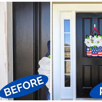 Modern Handymen - Repainting door frames not only looks amazing, but prevents your door frame from rotting - a much larger expense you don't want to deal with - Handyman Near Me Modern Handymen - Repainting door frames not only looks amazing, but prevents your door frame from rotting - a much larger expense you don't want to deal with - Handyman Near Me