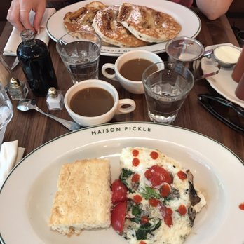 Maison Pickle - Veggie omelette and banana pancakes to share! Everything was delicious. - Cocktail Bars Near Me - New York, New York Maison Pickle - Veggie omelette and banana pancakes to share! Everything was delicious. - Cocktail Bars Near Me - New York, New York