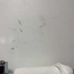 Kings Arms - Before cleaning above towel rack on wall