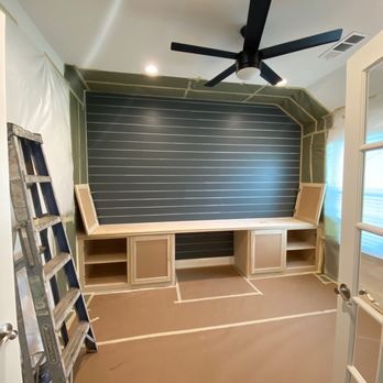 Stoked Out Services - Accent wall installed/painted, soft close cabinets mid install, paint prep up. - General Contractors Near Me - Rockwall, Texas