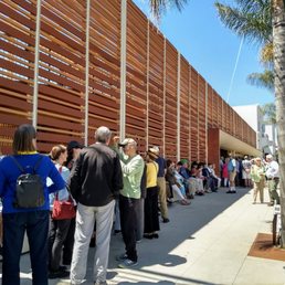 Attendees waiting for the 2 p.m. Open House.