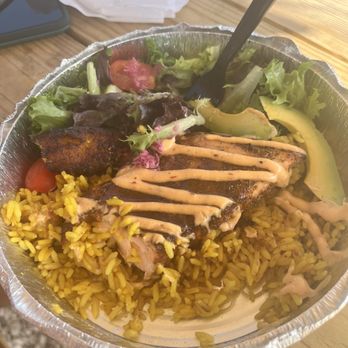 LocOhana Tropical Grill - Seared Honey Glazed Salmon Bowl - Caribbean Near Me - Beach Haven, New Jersey