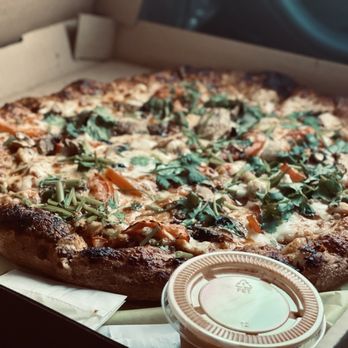 Thai Curry Pizza - Tom Yam Chicken Pizza - Pizza Near Me - Long Beach, California Thai Curry Pizza - Tom Yam Chicken Pizza - Pizza Near Me - Long Beach, California