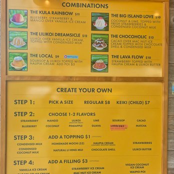 Kula Shave Ice - Kula Shave Ice Menu - Shaved Ice Near Me - Hilo, Hawaii