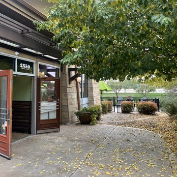 Cheba Hut Toasted Subs - Entry way. Patio runs along the side of the restaurant (see green patio umbrella). - Salad Near Me - Fort Collins, Colorado