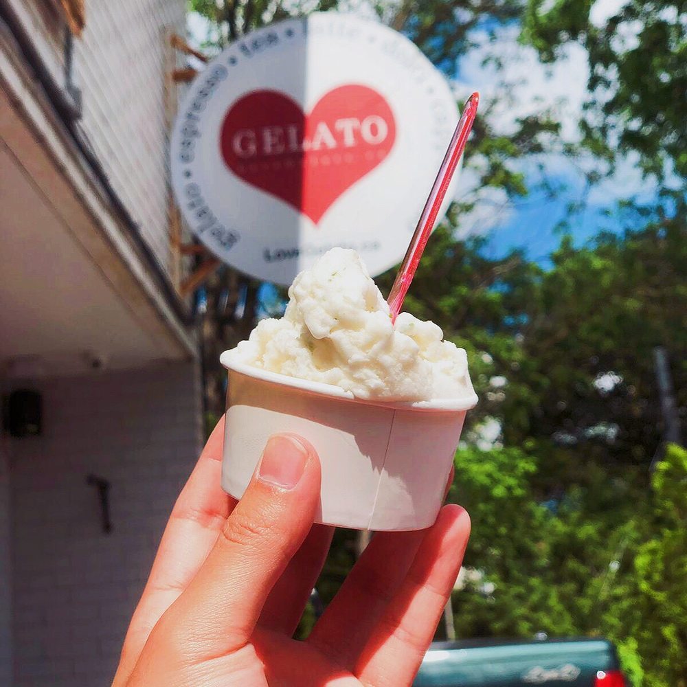 Love Gelato - Mojito on top, Pear on bottom. Two flavours size small - Ice Cream & Frozen Yogurt Near Me - Markham, Ontario Love Gelato - Mojito on top, Pear on bottom. Two flavours size small - Ice Cream & Frozen Yogurt Near Me - Markham, Ontario