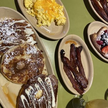 Snooze, an A.M. Eatery - Pancake flight eggs and bacon - Breakfast & Brunch Near Me - Tempe, Arizona Snooze, an A.M. Eatery - Pancake flight eggs and bacon - Breakfast & Brunch Near Me - Tempe, Arizona