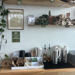 Coffee additions and Merch shelf
