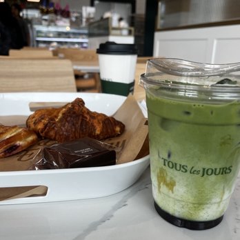 Tous Les Jours - Iced Honey Lavender Matcha Latte - Bakeries Near Me - Elkins Park, Pennsylvania