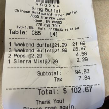 King Buffet - Chinese Near Me - Reno, Nevada