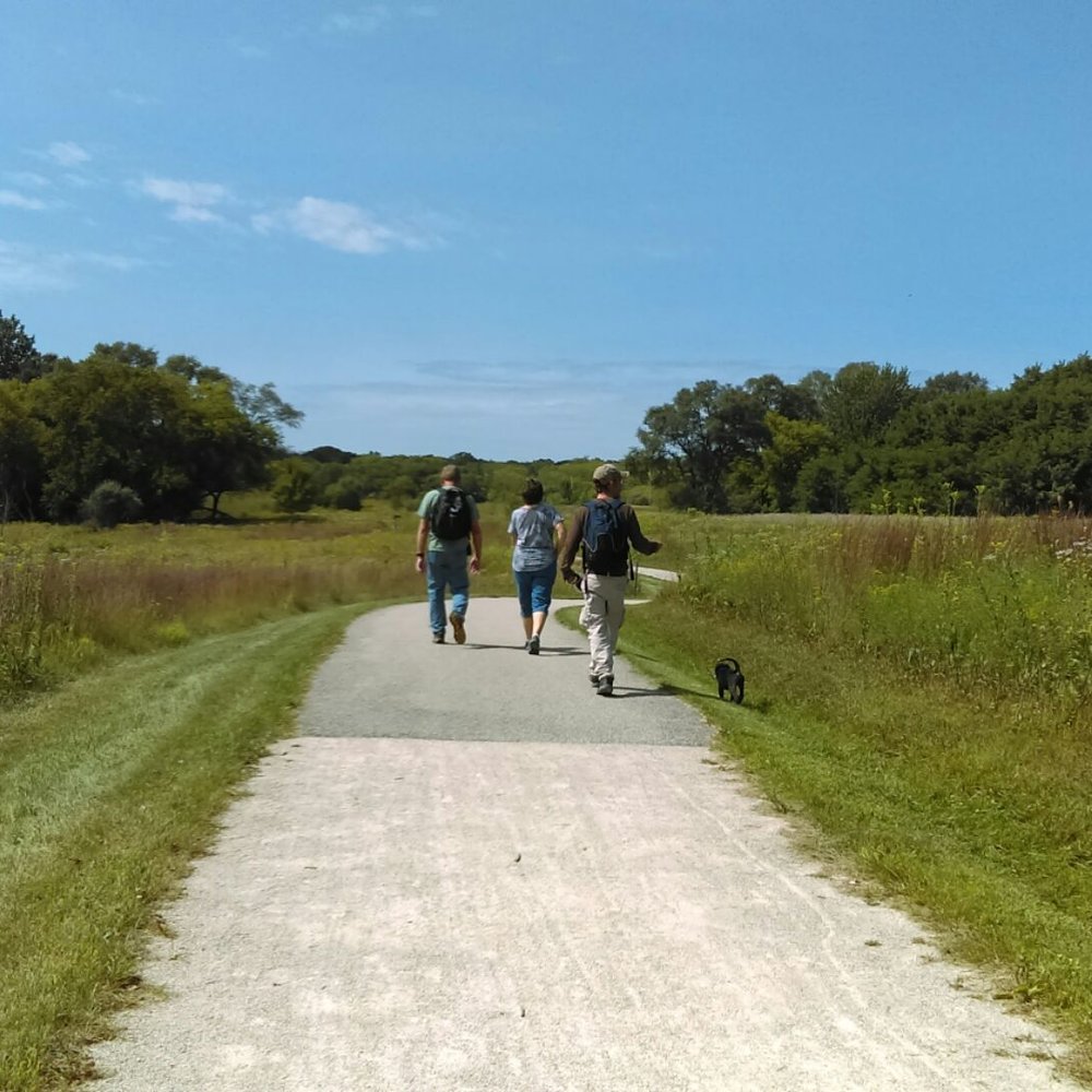 Fellow hikers on limestone trail Fellow hikers on limestone trail