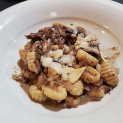 Cafe Blue - Had the Gnocchi Stroganoff entree. (Sorry, I already took a bite, it smelled so good.) It was fantastic!